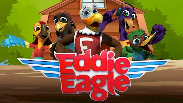 Eddie Eagle and the Wing Team In Their Treehouse